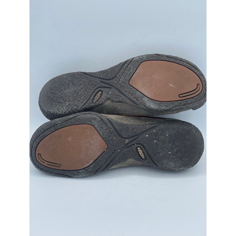 KEEN Women’s Slip On Leather Comfort Shoes Brown Orange Stitch Casual Loafers 9 - Picture 7 of 7